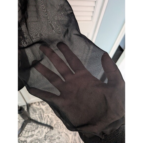 Kendall & Kylie Bomber Jacket Womens S Black Pink Floral Zip Crop Skater Hipster - Picture 5 of 14